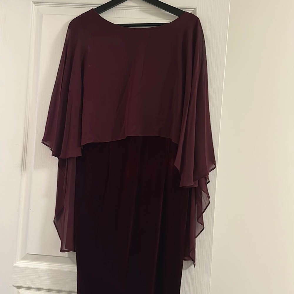 burgundy velvet party dress, so soft and beautiful, size 10 and 8 it’s stretch